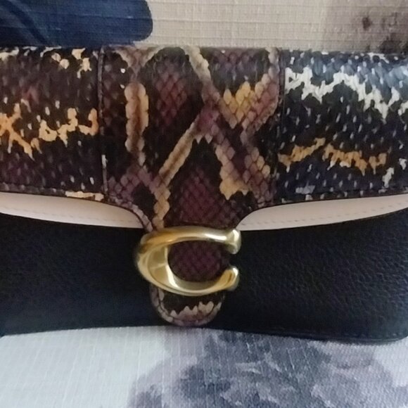 Coach snakeskin Tabby Chain crossbody bag and wristlet strap - Picture 2 of 6